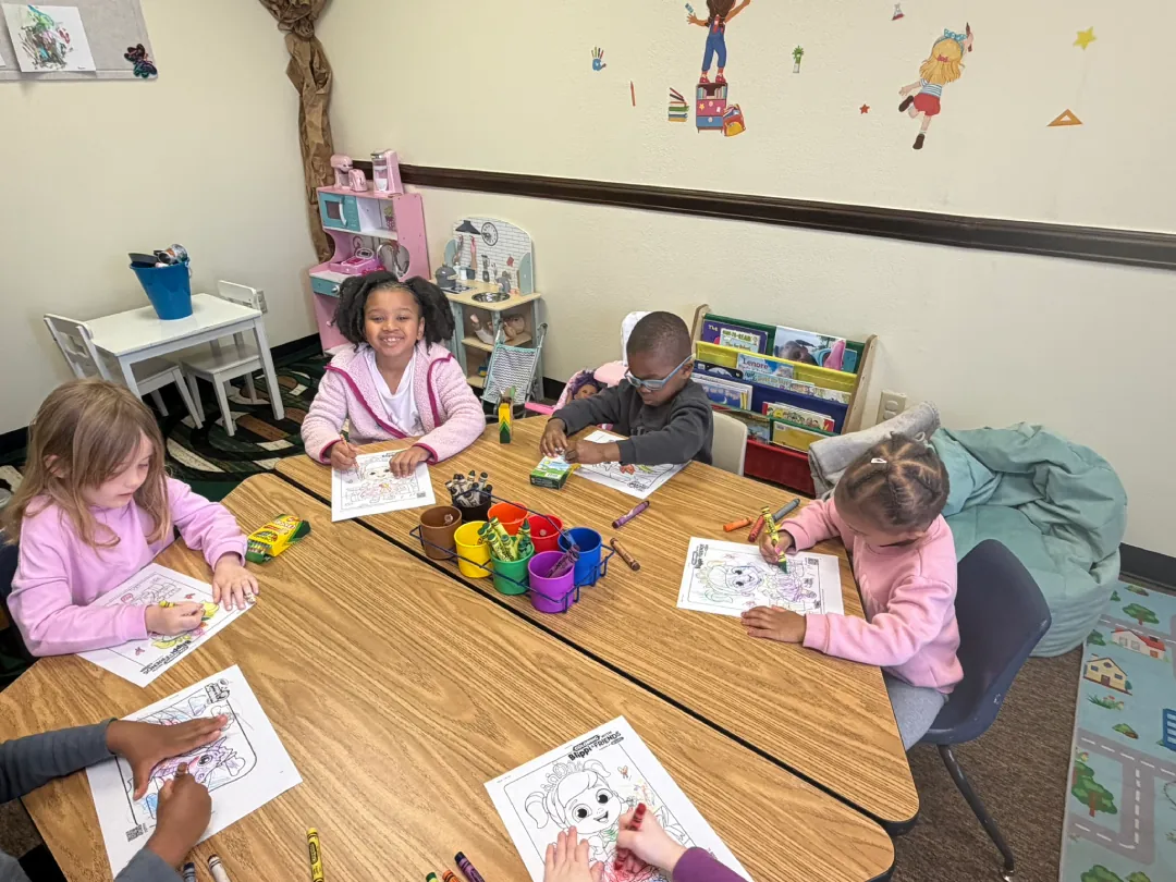 Children doing art